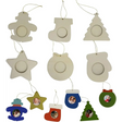 4E’s Novelty 12 Pack Unfinished DIY Wooden Picture Frame Christmas Ornaments Crafts for Kids & Adults DIY Ornaments