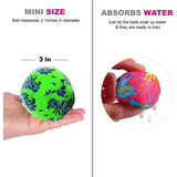 4E’s Novelty 12 Pack Water Bomb Splash Balls – 3’’ Sponge Balls for Pool Party Kids