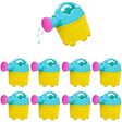 4E's Novelty 6 Pcs Kids Watering Can Bulk (Mini) Plastic - Gardening Planting Tools for Kids & Toddlers, Beach Party Favors, Sand Toys, Bulk Gifts