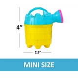 4E's Novelty 6 Pcs Kids Watering Can Bulk (Mini) Plastic - Gardening Planting Tools for Kids & Toddlers, Beach Party Favors, Sand Toys, Bulk Gifts