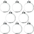 4E’s Novelty 12-Piece Ornament: 6 round 6 flat clear 80mm shatterproof ball for crafts fillable for DIY project.