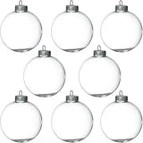 4E’s Novelty 12-Piece Ornament: 6 round 6 flat clear 80mm shatterproof ball for crafts fillable for DIY project.
