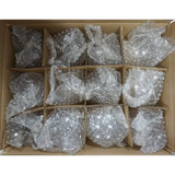 4E’s Novelty 12-Piece Ornament: 6 round 6 flat clear 80mm shatterproof ball for crafts fillable for DIY project.