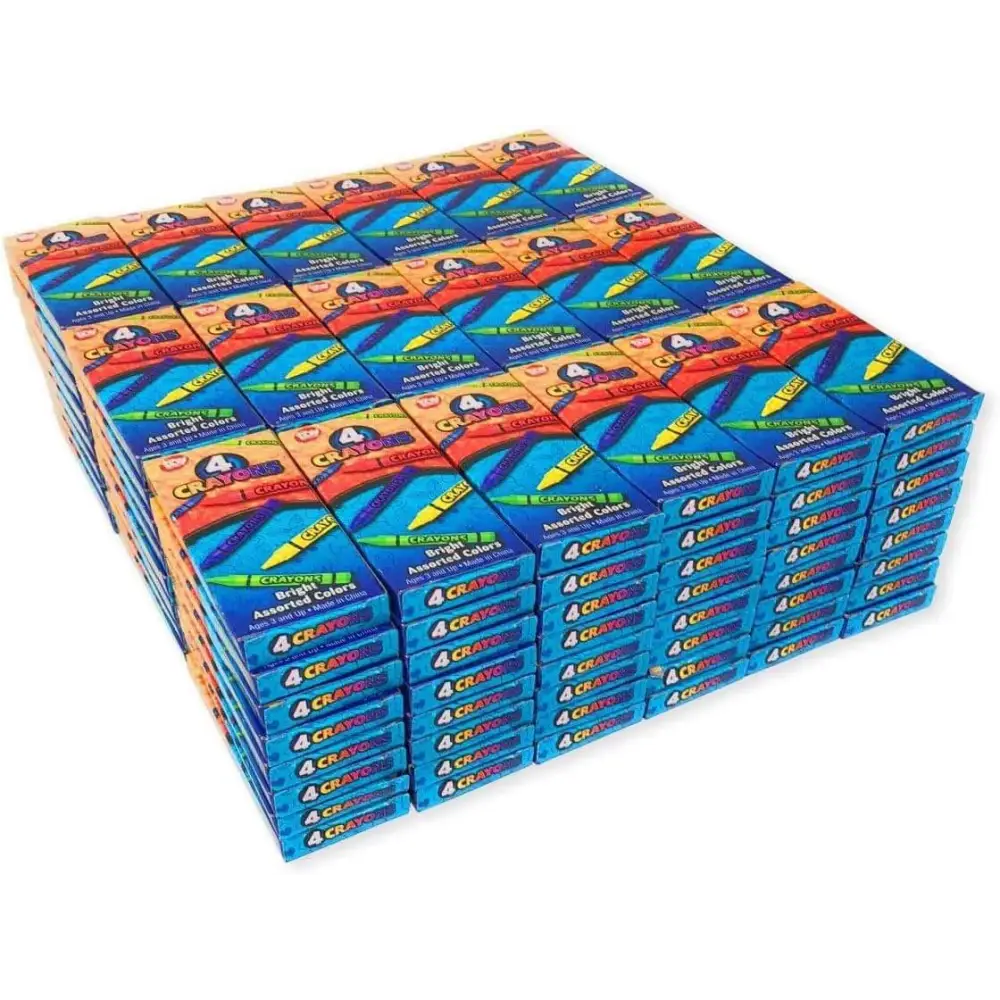 4E's Novelty 576 Crayon bulk pack, providing hours of creative fun for kids. Great for teachers, party planners, and back-to-school supplies.
