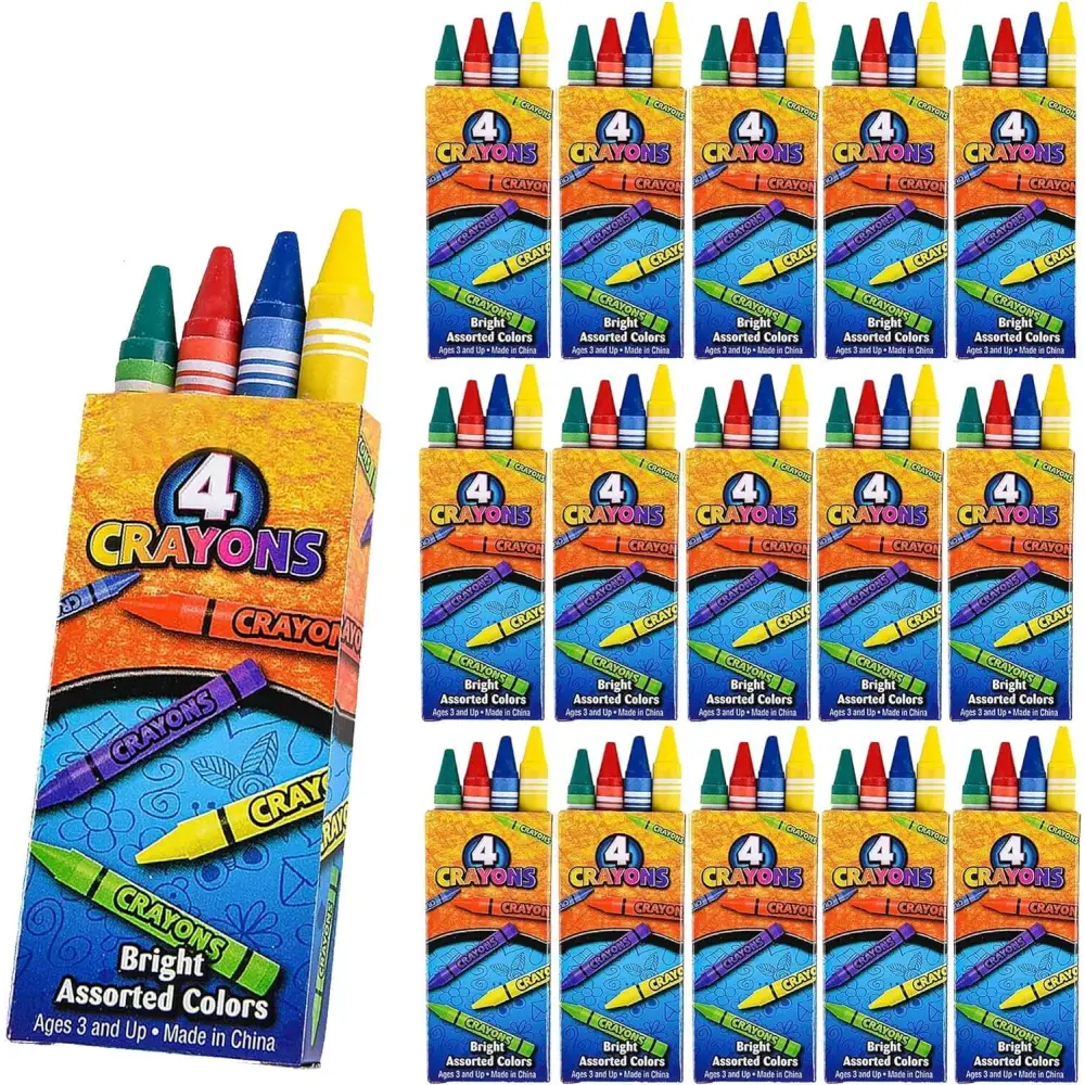 4E's Novelty 576 Crayon bulk pack, providing hours of creative fun for kids. Great for teachers, party planners, and back-to-school supplies.