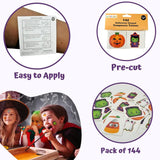 4E’s Novelty 144 Halloween Tattoos for Kids – 2’’ Non-Toxic Pre-Cut Temporary Tattoos Goodie Bag Fillers - Arts & Crafts