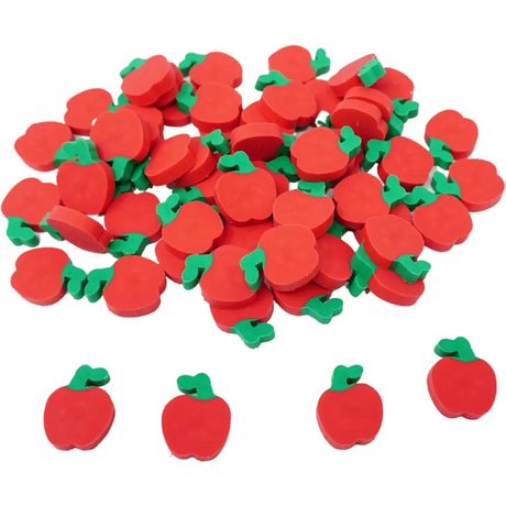 4E’s Novelty 144 Mini Apple Erasers: Perfect for Classroom Math Manipulatives Welcome Back to School Gifts Teacher