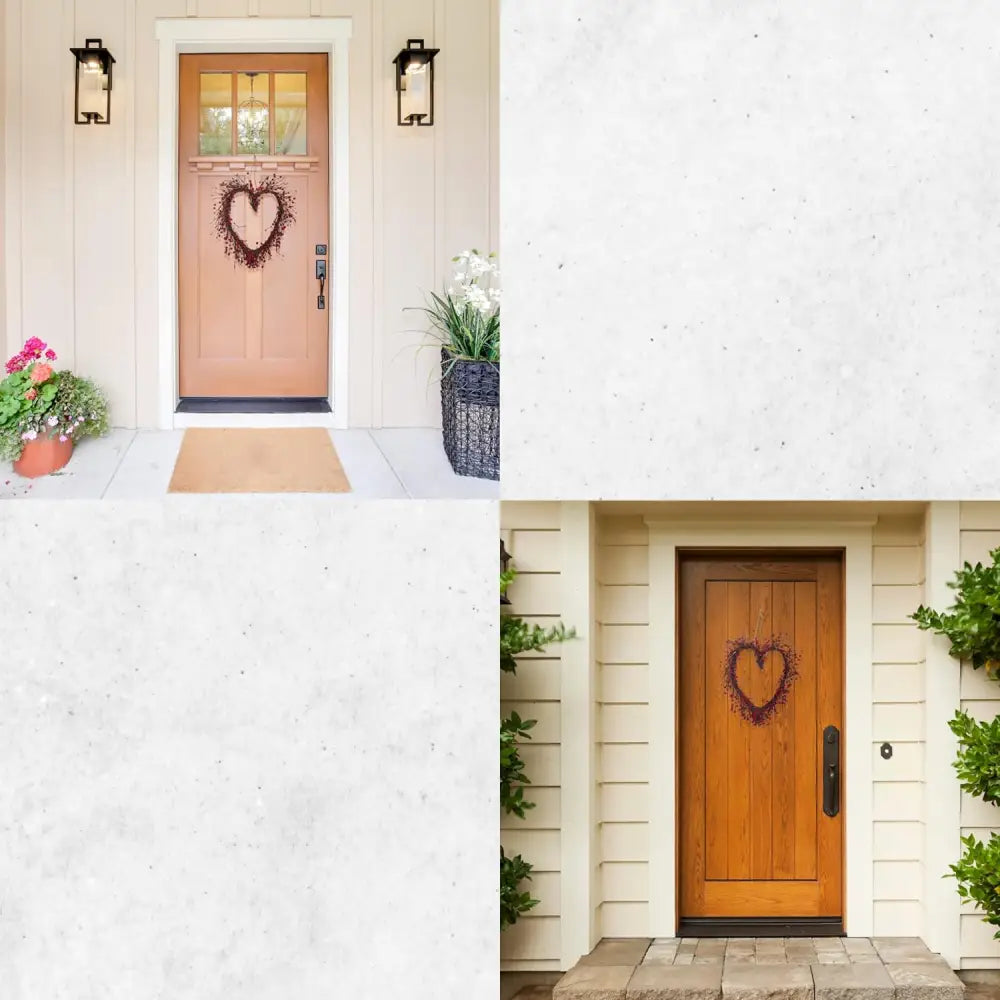 4E’s Novelty 15” Heart Grapevine Wreath – Rustic Valentine Door Wreath with Red Berries