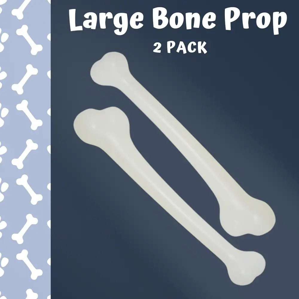 4E’s Novelty 15’’ Jumbo Bone Prop 2 Pack - White Oversize Plastic Bones Halloween Jumbo Dog Bone for Photoshoot Prop