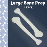4E’s Novelty 15’’ Jumbo Bone Prop 2 Pack - White Oversize Plastic Bones Halloween Jumbo Dog Bone for Photoshoot Prop