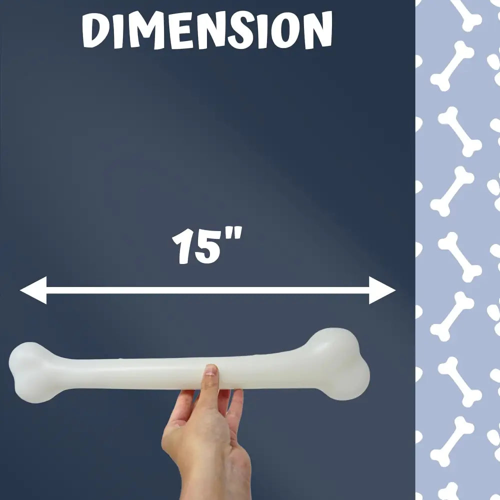 4E’s Novelty 15’’ Jumbo Bone Prop 2 Pack - White Oversize Plastic Bones Halloween Jumbo Dog Bone for Photoshoot Prop