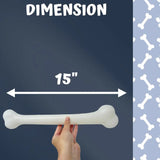 4E’s Novelty 15’’ Jumbo Bone Prop 2 Pack - White Oversize Plastic Bones Halloween Jumbo Dog Bone for Photoshoot Prop