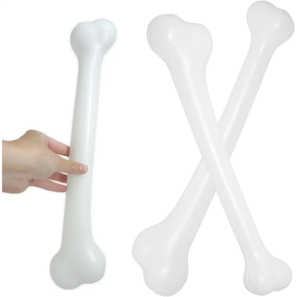 4E’s Novelty 15’’ Jumbo Bone Prop 2 Pack - White Oversize Plastic Bones Halloween Jumbo Dog Bone for Photoshoot Prop