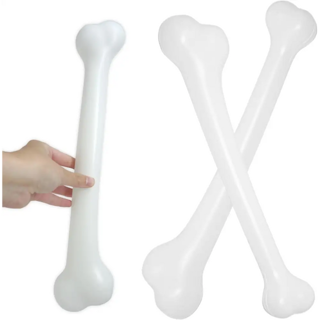 4E’s Novelty 15’’ Jumbo Bone Prop 2 Pack - White Oversize Plastic Bones Halloween Jumbo Dog Bone for Photoshoot Prop