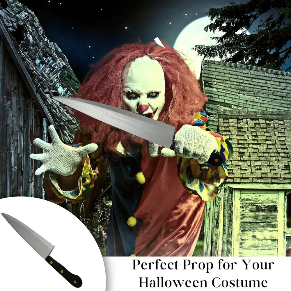 4E’s Novelty 17.5’’ Fake Knife Movie Prop - Realistic Prop Knife Prank Knife Foam Toy Knife for Kids Halloween Knives