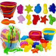 4E’s Novelty 17 Pcs Beach Toys Set – Collapsible Beach Toys - Beach & Sand Toys