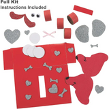 4E’s Novelty 2-Pack DIY Dog Valentine Mailbox Kits – Classroom Crafts for Boys & Girls
