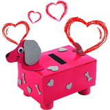 4E’s Novelty 2-Pack DIY Dog Valentine Mailbox Kits – Classroom Crafts for Boys & Girls