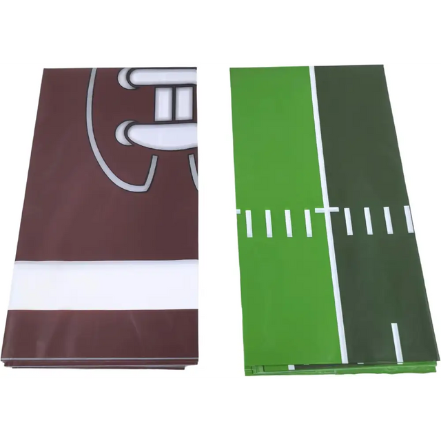 4E’s Novelty 2-Pack Football Party Tablecloths – Disposable 54x108” Covers for Game Day Decor