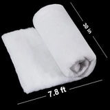 4E’s Novelty 2 Pack Snow Blanket Roll (8 Ft x 30’’ Each) Thick Fluffy Fake Snow Blanket for Christmas Village
