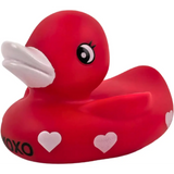 4E’s Novelty 2-Pack Valentines Rubber Duck – 3 Red Rubber Ducky with XOXO for Goodie Bags