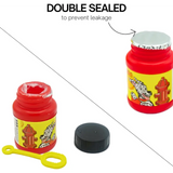 24 Mini Bubbles Bottles Bulk - for Firefighter, Paw Dog Patrol Party Favors - Firefighter Party Supplies, Fire Truck Theme Goodie Bag Fillers for Kids Birthday by 4E's Novelty