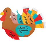4E’s Novelty 24 Pack Blank Foam Turkey Craft-8’’ Foam Turkey Cutouts for Classroom Thanksgiving Turkey Bulletin Board
