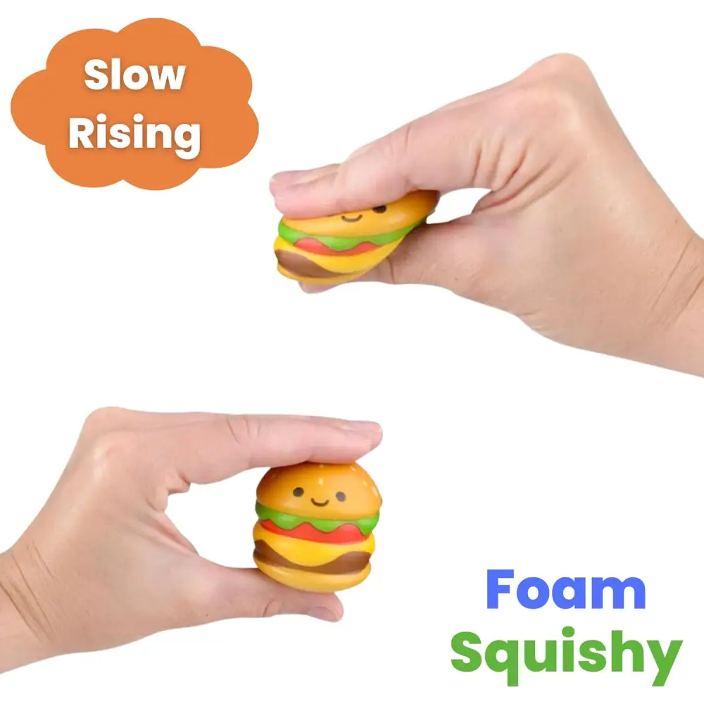 24 Pack Food Squishy Toys for Kids Bulk - Slow Rising (Individually Wrapped) Small Foam Squishy 1.5-2.25" - Sensory Fidget Party Favors by 4E's Novelty