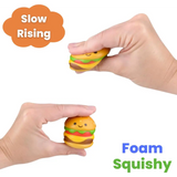 24 Pack Food Squishy Toys for Kids Bulk - Slow Rising (Individually Wrapped) Small Foam Squishy 1.5-2.25" - Sensory Fidget Party Favors by 4E's Novelty