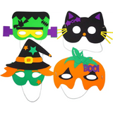 4E’s Novelty 24 Pack Halloween DIY Mask Craft Kit – Foam Crafts for Kids Ages 3 + Party & Classroom Fun - Arts & Crafts