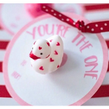 4E’s Novelty 24-Pack Mini Valentines Rubber Ducks – Red Ducks with Heart Design for Party Favors