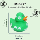 4E’s Novelty 24 Pcs St. Patrick’s Day Rubber Ducks – Shamrock Duckies Bulk Party Favors for Kids