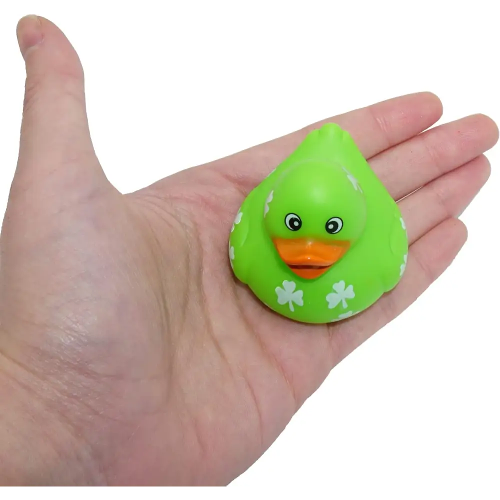 4E’s Novelty 24 Pcs St. Patrick’s Day Rubber Ducks – Shamrock Duckies Bulk Party Favors for Kids