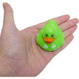 4E’s Novelty 24 Pcs St. Patrick’s Day Rubber Ducks – Shamrock Duckies Bulk Party Favors for Kids