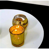 4E’s Novelty 24-Piece Gold Mercury Glass Votive Candle Holders – Elegant Centerpieces for Weddings Parties & Home Décor