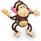 4E's Novelty Inflatable Monkeys (2 Pack) 27 Inch Large Monkeys inflatable For Party Decoration, Jungle Safari Birthday Party Supplies Kids Animal Party Decor, Baby Shower Favors