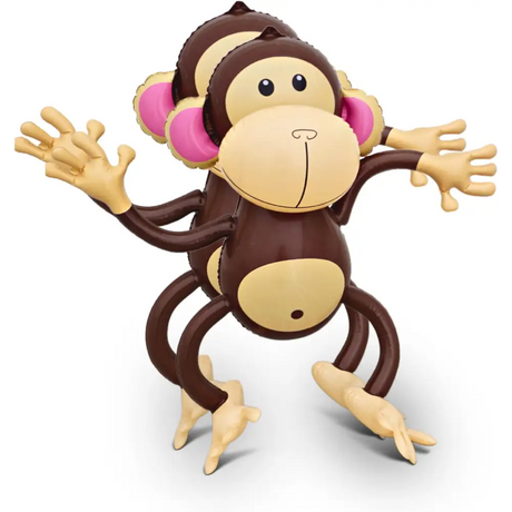 4E's Novelty Inflatable Monkeys (2 Pack) 27 Inch Large Monkeys inflatable For Party Decoration, Jungle Safari Birthday Party Supplies Kids Animal Party Decor, Baby Shower Favors