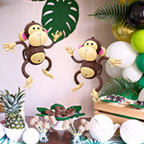 4E's Novelty Inflatable Monkeys (2 Pack) 27 Inch Large Monkeys inflatable For Party Decoration, Jungle Safari Birthday Party Supplies Kids Animal Party Decor, Baby Shower Favors