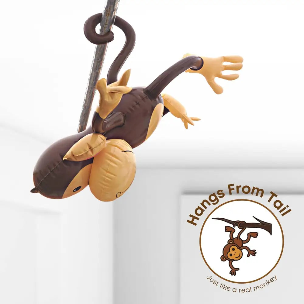 4E's Novelty Inflatable Monkeys (2 Pack) 27 Inch Large Monkeys inflatable For Party Decoration, Jungle Safari Birthday Party Supplies Kids Animal Party Decor, Baby Shower Favors