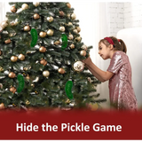 4E’s Novelty 3 Pack Blown Glass Pickle Ornament for Christmas Tree - 4” Christmas Pickle for Traditional German