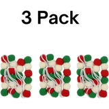 4E’s Novelty 3 Pack Christmas Pom Poms Garland 7ft Each Red White Green Felt Ball Garland for Christmas Tree & Décor