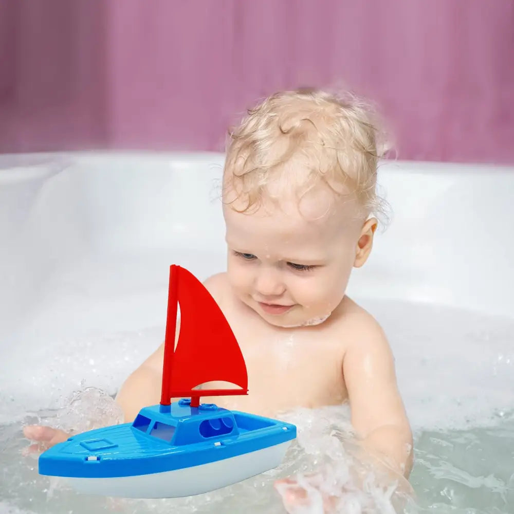 4E’s Novelty 3 Pack Toy Boat Bath Toys – Bath & Pool Toys for Toddlers 10’’ Large Plastic Boats for Water Play