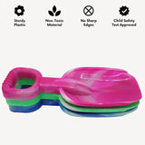 4E's Novelty 3 Pcs Large 15 Inch Beach Shovel Toy Set - Heavy Duty Plastic Sand Shovels for Kids, Ideal for Ages 3-10 and Outdoor Summer Sandbox Play