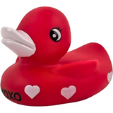 4E’s Novelty 3 Valentines Rubber Duck – Red Rubber Ducky with XOXO for Decorations & Gifts