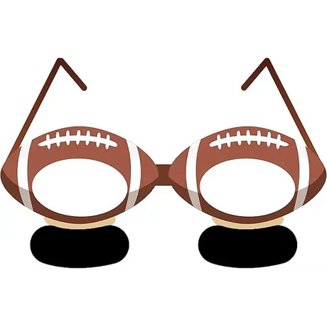 4E’s Novelty 36-Pack Football Party Glasses - Fun Photo Booth Props & Party Favors for Kids 8-12