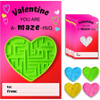 4E’s Novelty 36-Pack Heart Maze Valentine Cards – Fun Classroom Exchange Gifts for Kids