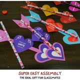 4E’s Novelty 36-Pack Valentine Pencil Set – Pencils Cards & Erasers for Classroom Gifts