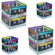 Cassette Tape Bucket Centerpiece (4 Pack) - Retro 80s and 90s Party Supplies for Adults & Kids