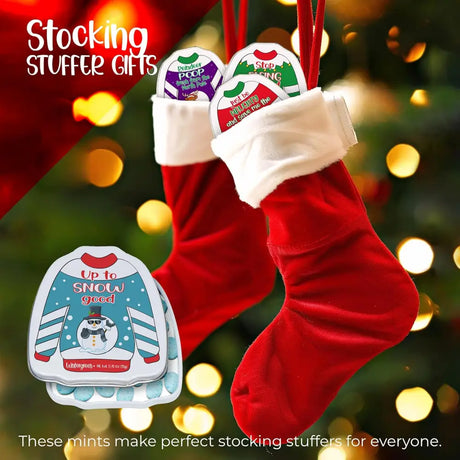 4E’s Novelty 4 Pack Christmas Poop Mints – Funny Stocking Stuffers for Teens & Adults