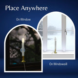4E’s Novelty 4 Pack Dusk to Dawn Electric Window Candles – Plug-in Auto Sensor Brass Base